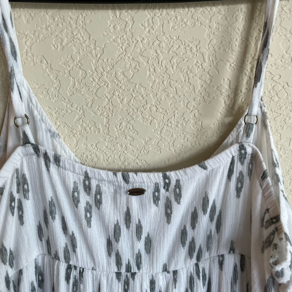 O'Neill Lagoon Grey and Yellow Print Maxi‎ Dress Size 5 - Picture 5 of 11